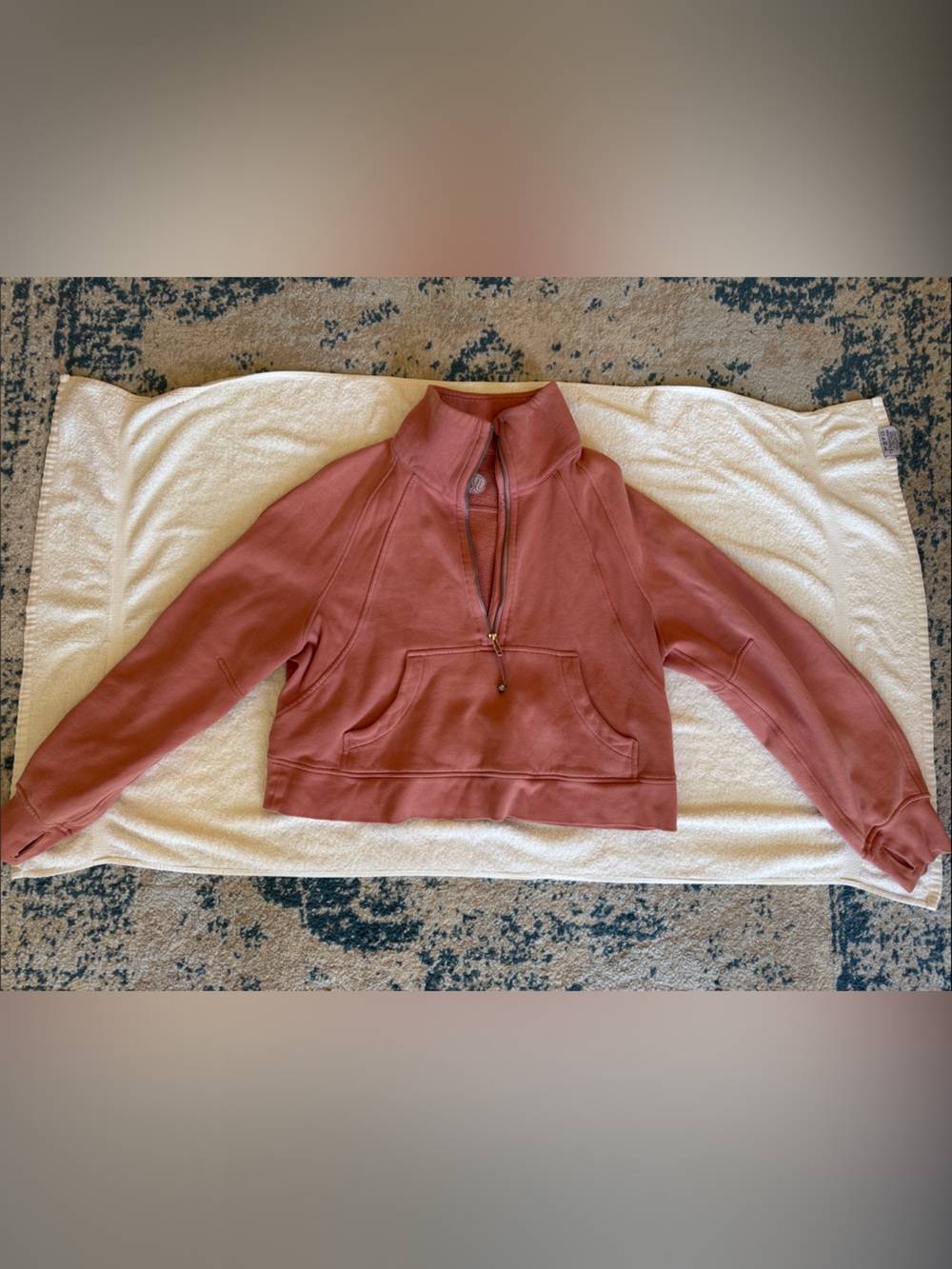 lululemon athletica Women's Scuba Half-Zip Pink Savannah Sweatshirt M/L